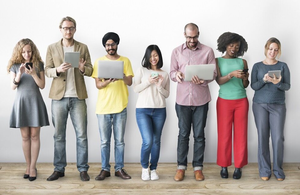 Group of People Connection Digital Device Concept Group of People Connection Digital Device Concept