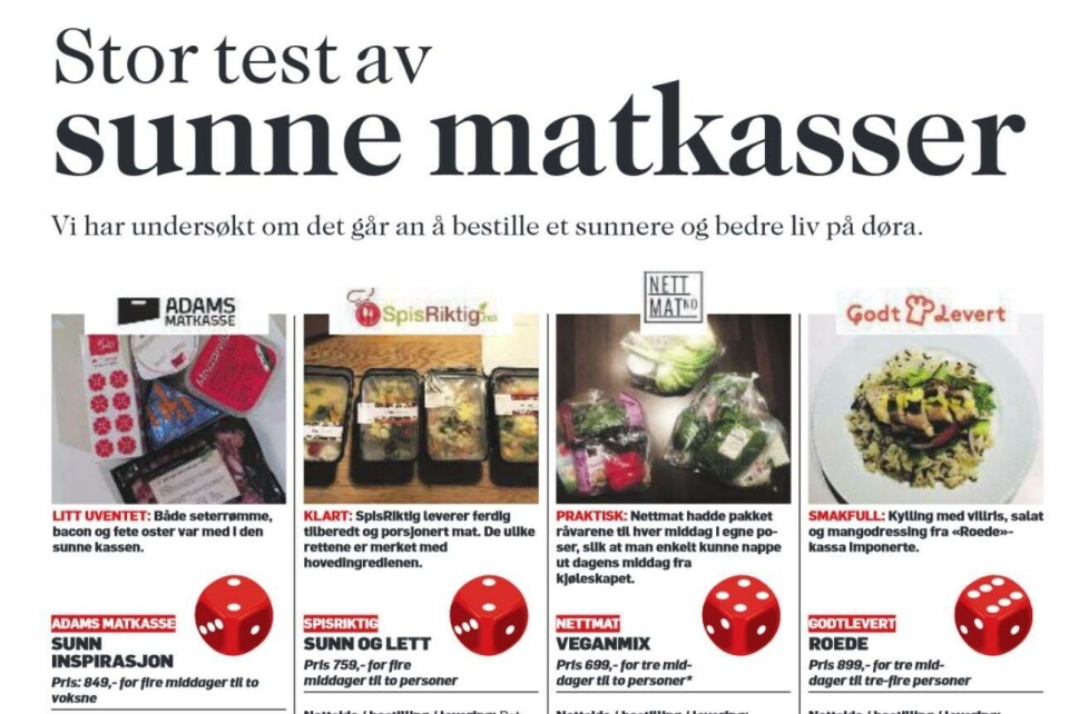 Terningkast 6 til vår sunne matkasse Roedekassen