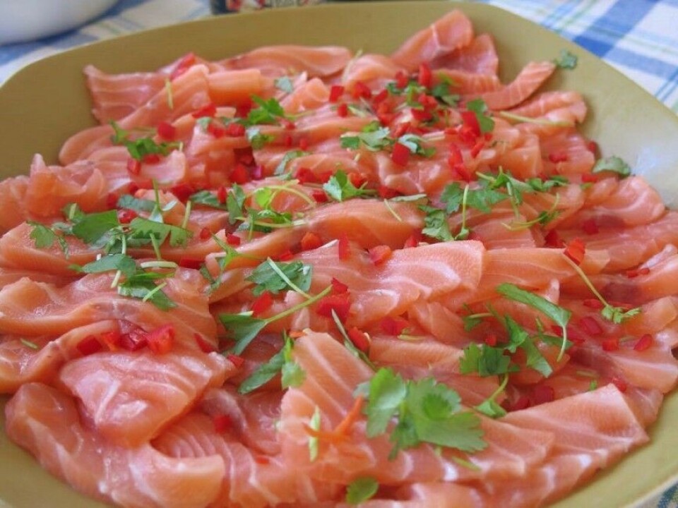 Sashimi med frisk mangosalsa