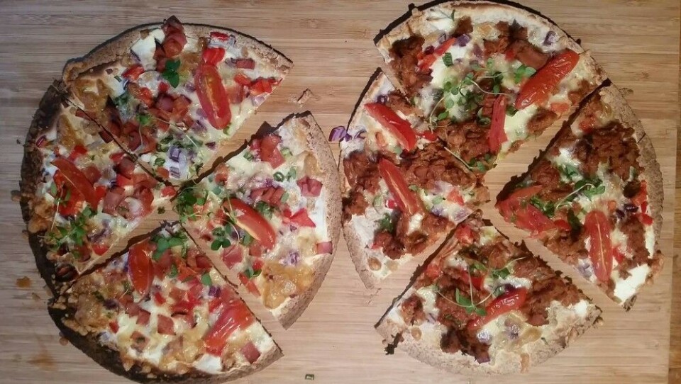 Hvit tortillapizza