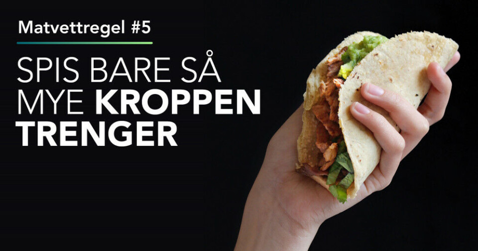 Matvettregel #5 – Spis bare så mye som kroppen trenger